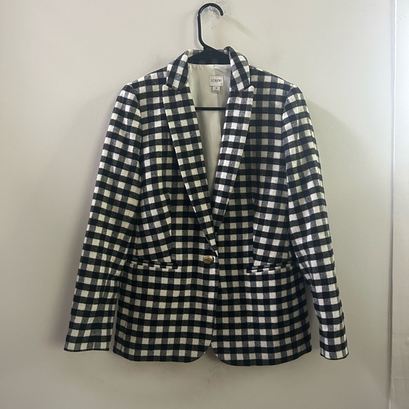 J.crew wool gingham blazer 4 - Picture 1 of 4